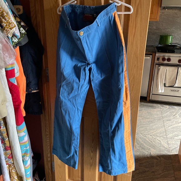 Big Bud Press Cavalry Pants Greek Blue and Orange Medium - Picture 2 of 2